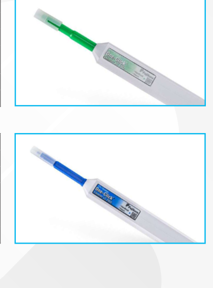One-Click SC PRO and LC PRO fiber optic connector cleaners with 775 plus cleaning cycles