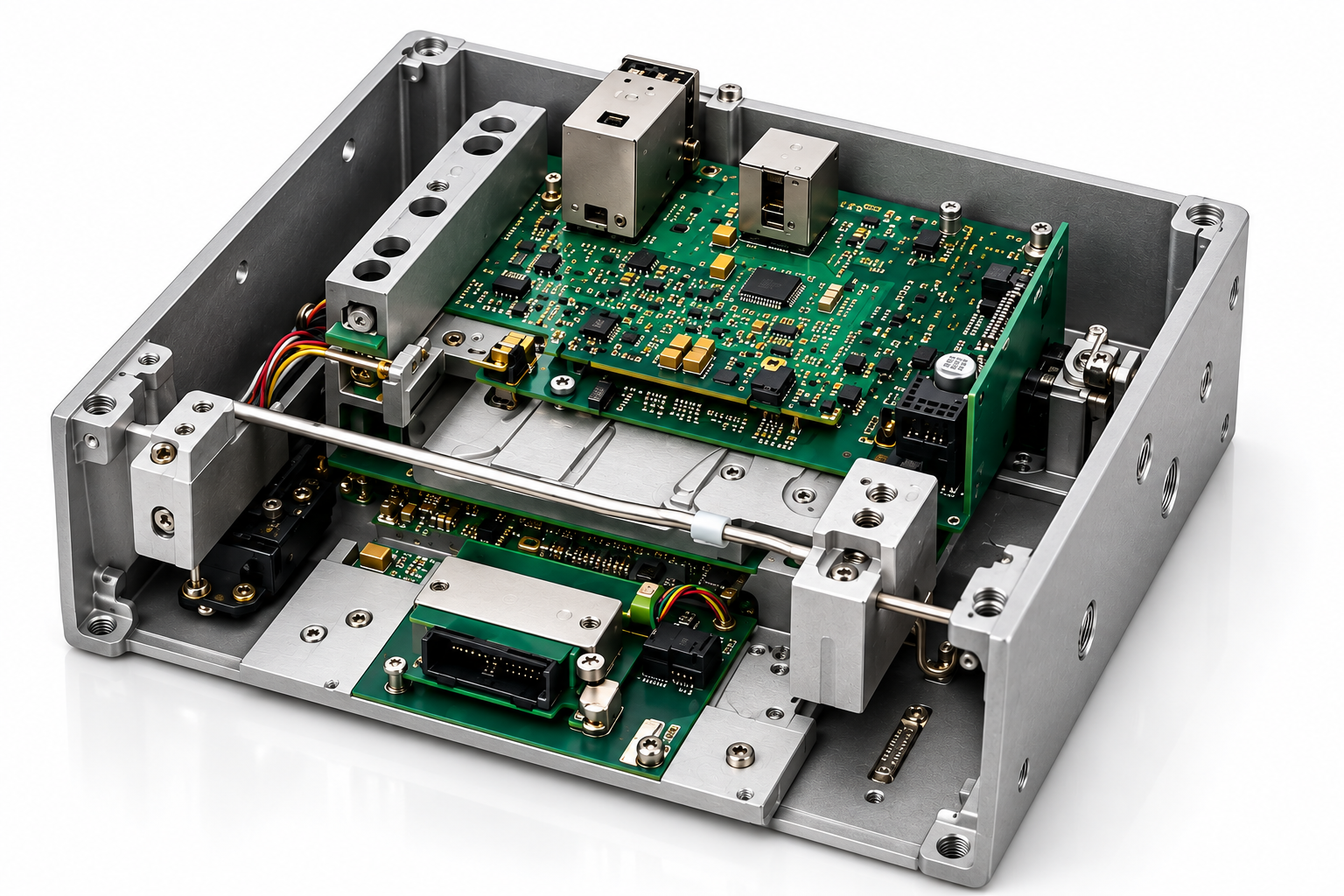 PCBA integrated into a complete electromechanical system
